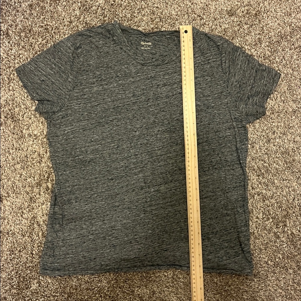 Madewell Heathered Charcoal Crewneck Tee size Large - Picture 7 of 7